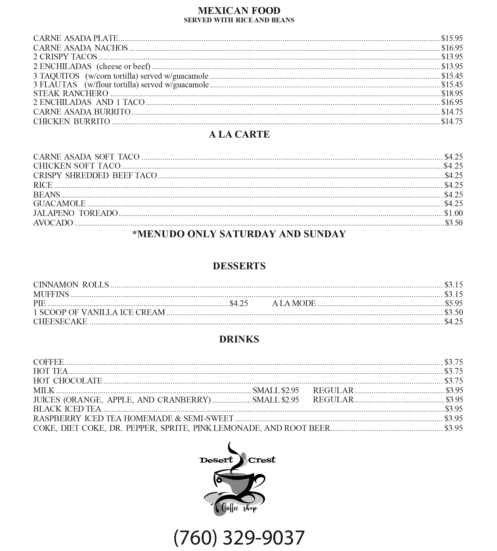 Desert Crest Coffee Shop